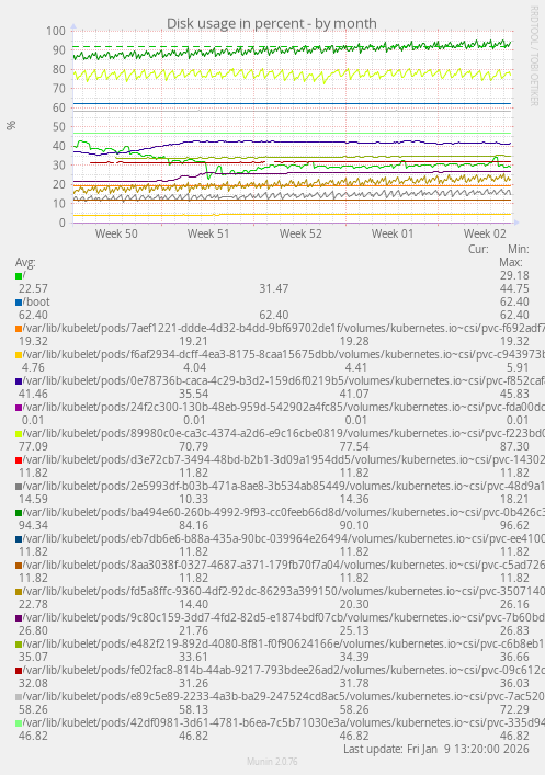 Disk usage in percent