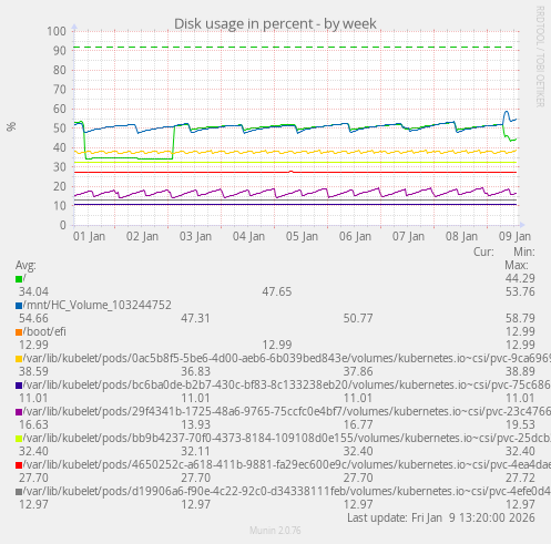 Disk usage in percent